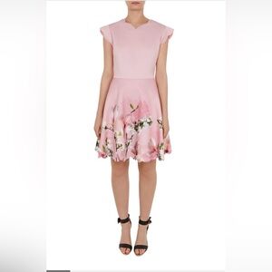 Ted Baker Pink Floral dress size 0